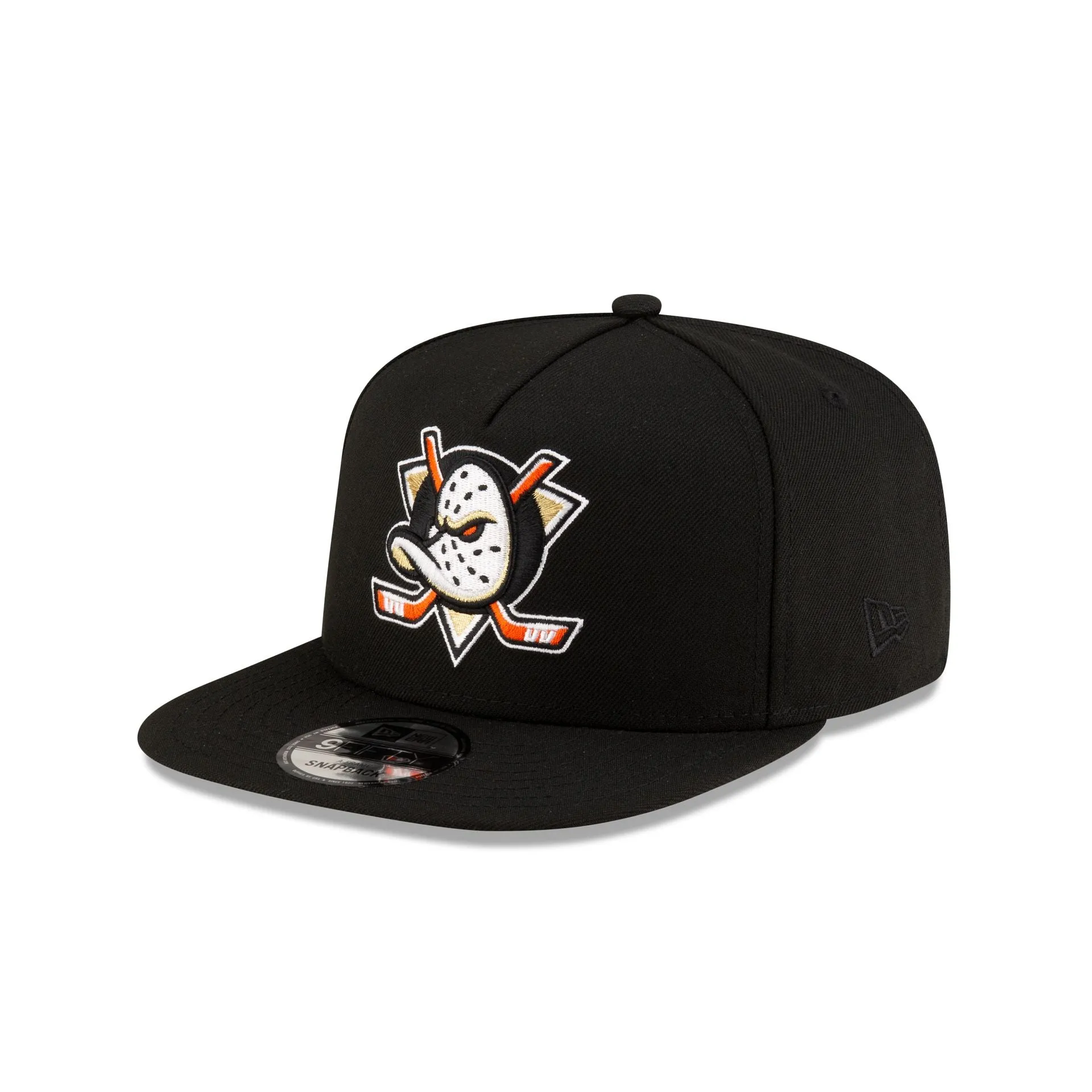Anaheim Ducks Black 9FIFTY A-Frame Snapback Hat sold by New Era