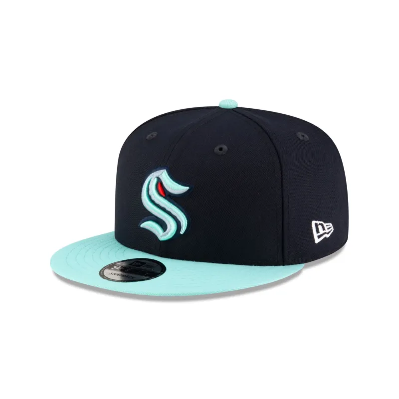 Seattle Kraken Navy 9FIFTY Snapback Hat sold by New Era