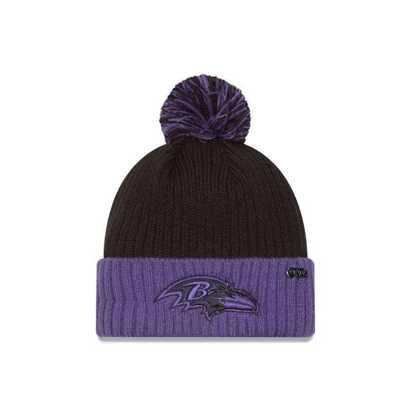 Baltimore Ravens 2024 Inspire Change Pom Knit Hat sold by New Era