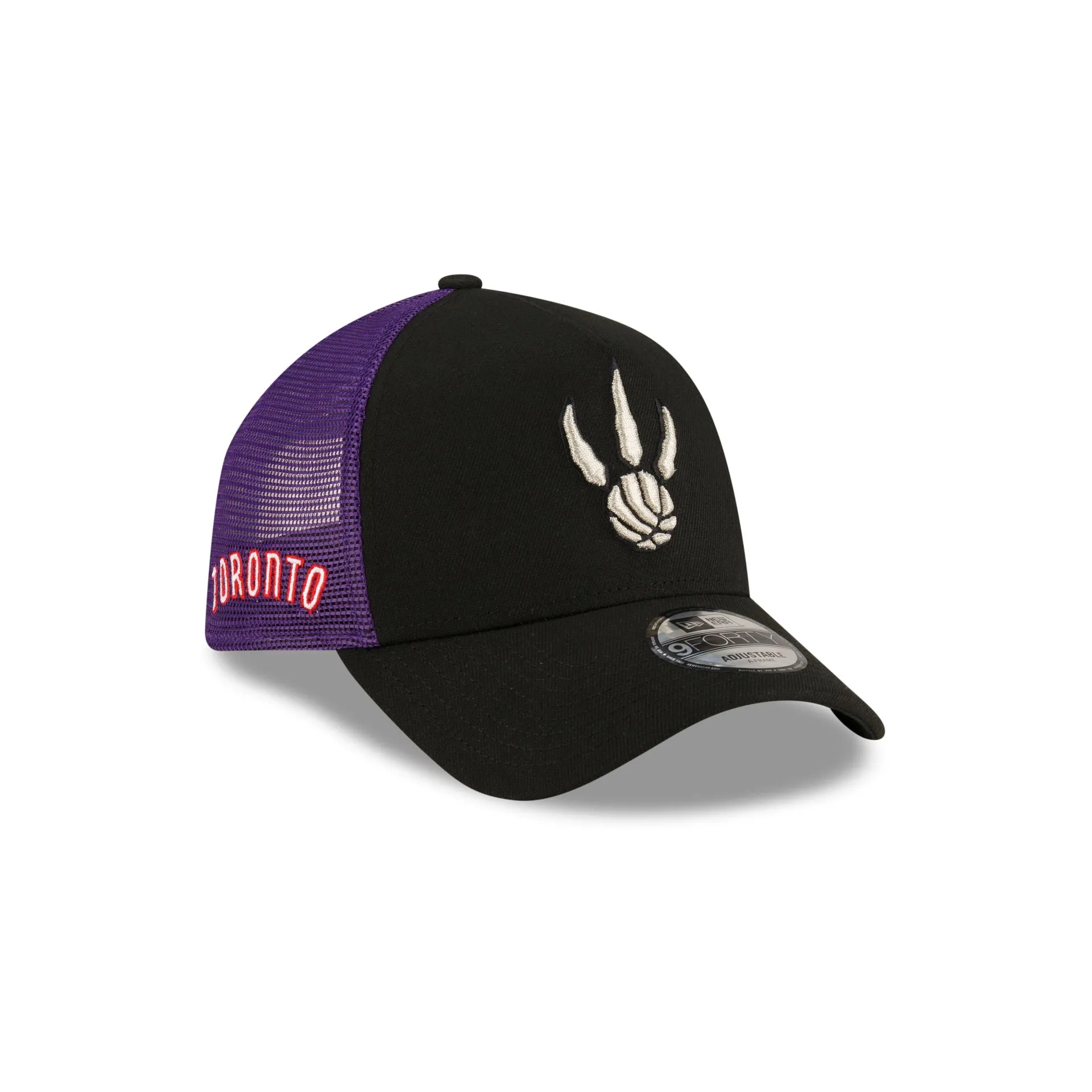 Toronto Raptors Classic Edition Black 9FORTY A-Frame Trucker Hat sold by New Era
