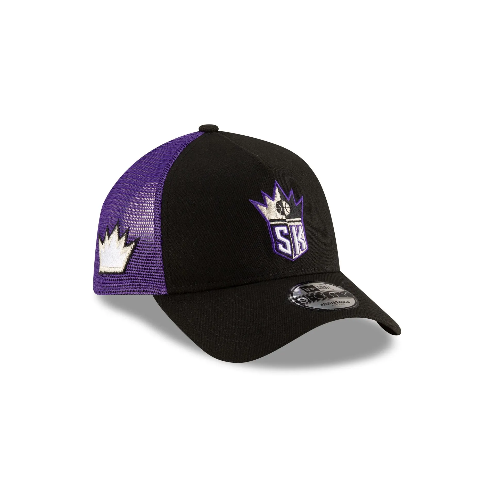 Sacramento Kings Classic Edition Black 9FORTY A-Frame Trucker Hat sold by New Era