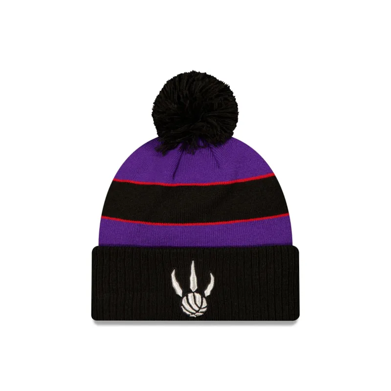 Toronto Raptors Classic Edition Black Pom Knit Hat sold by New Era