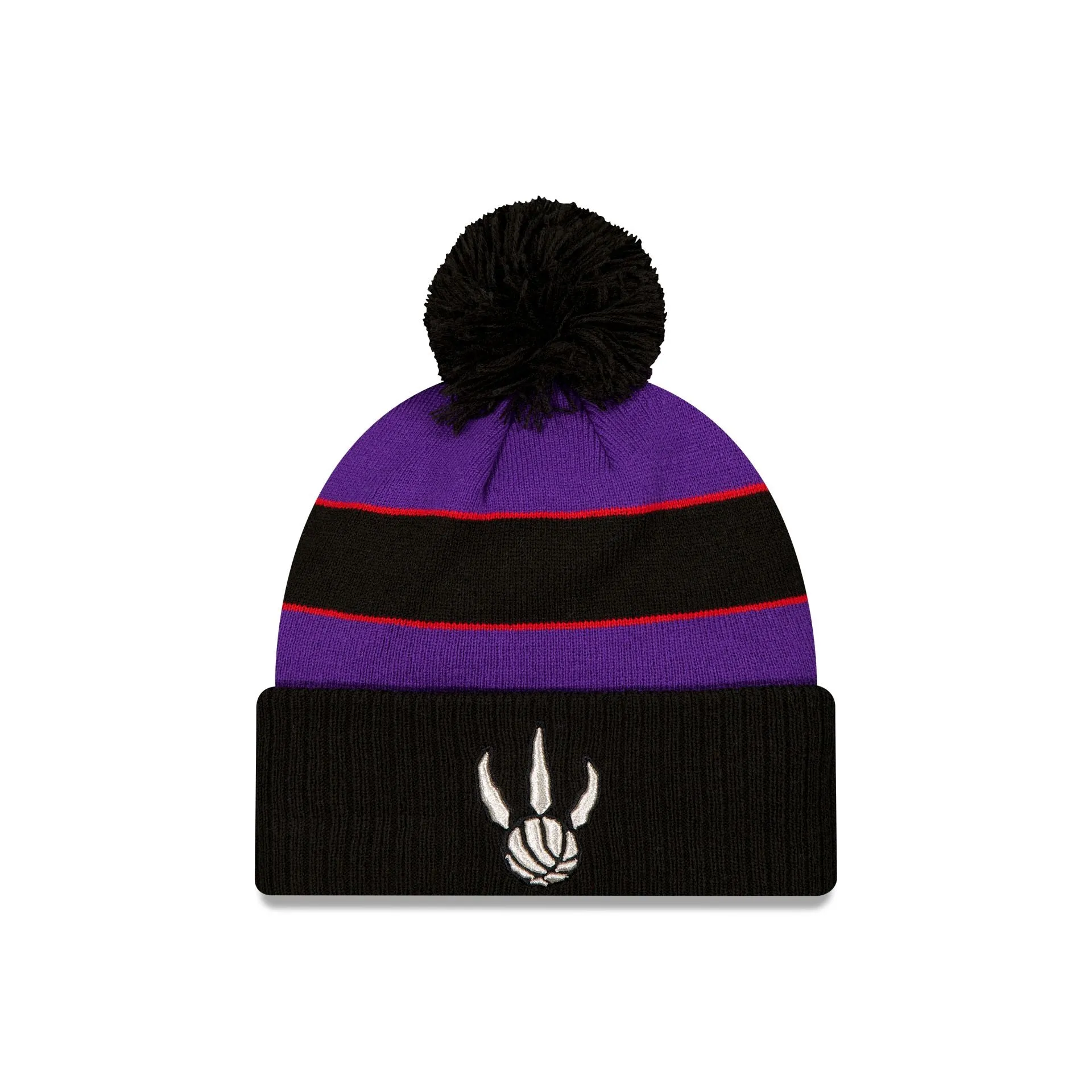 Toronto Raptors Classic Edition Black Pom Knit Hat sold by New Era