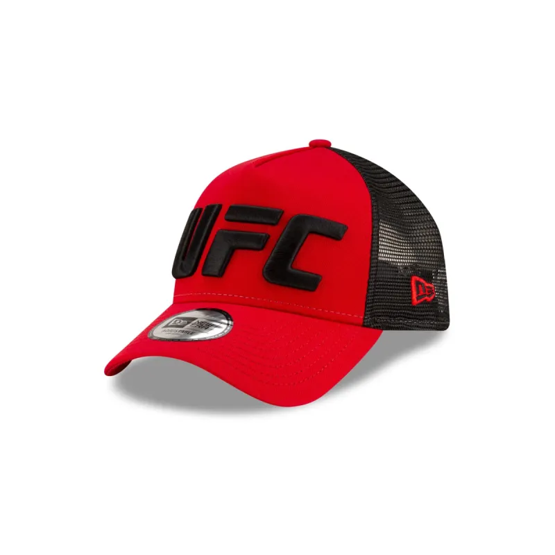UFC Holiday Red 9FORTY A-Frame Trucker Hat made by New Era
