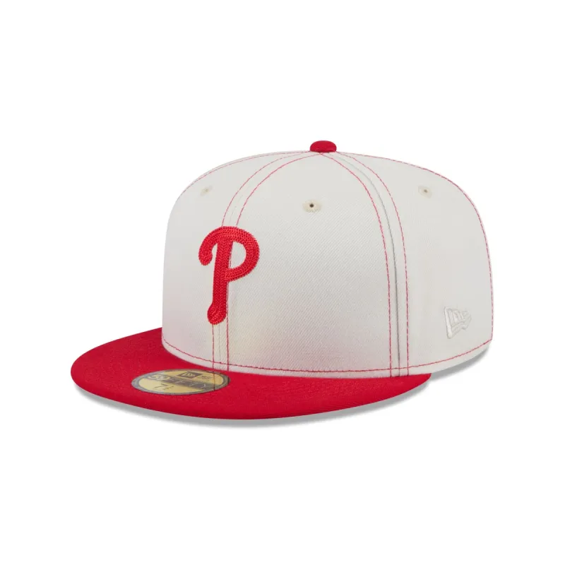 Philadelphia Phillies Sandy Linen 59FIFTY Fitted Hat sold by New Era