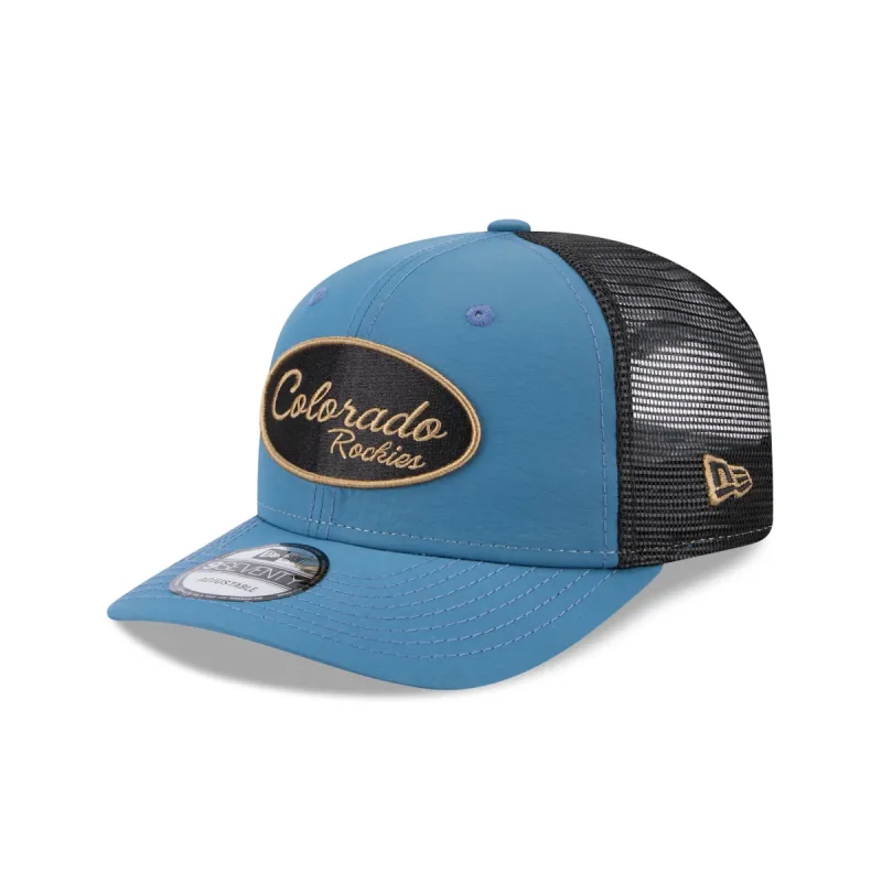 Colorado Rockies Indigo 9SEVENTY Trucker Hat sold by New Era