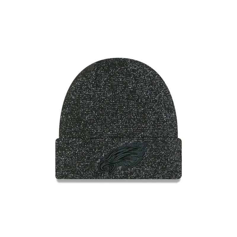 Philadelphia Eagles Reflective Black Knit Beanie sold by New Era