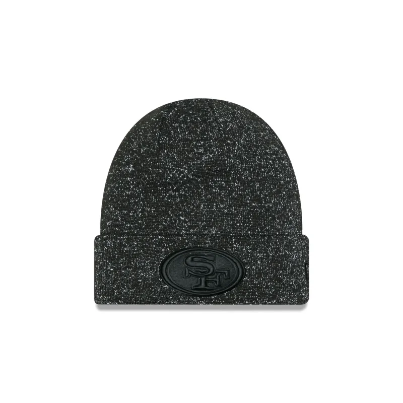 San Francisco 49ers Reflective Black Knit Beanie sold by New Era