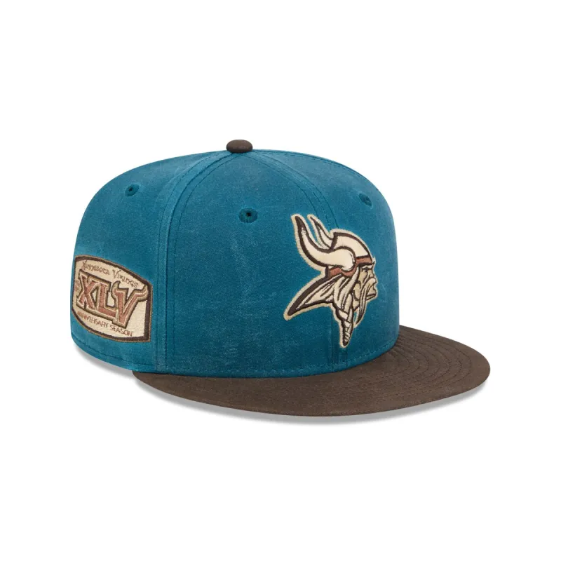 Minnesota Vikings Indigo 59FIFTY Fitted Hat sold by New Era
