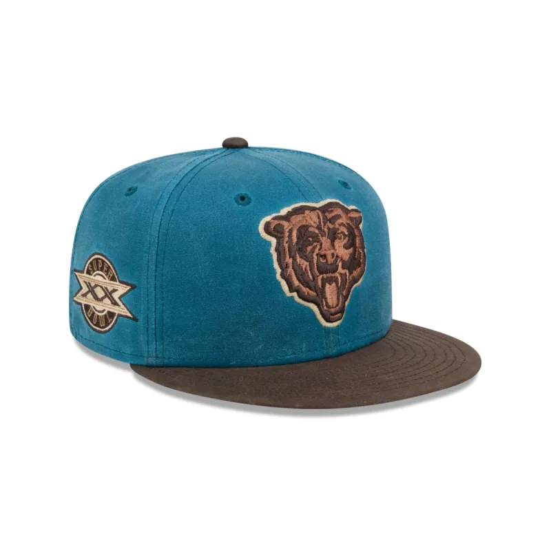 Chicago Bears Indigo 59FIFTY Fitted Hat sold by New Era