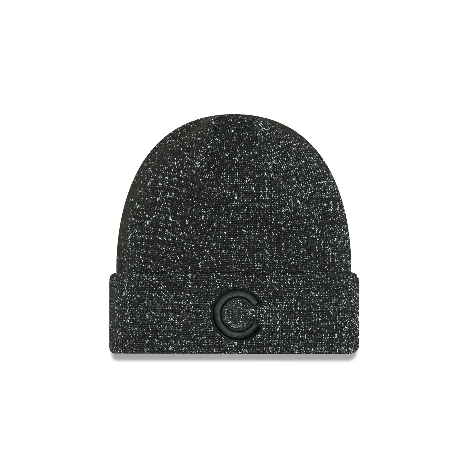 Chicago Cubs Reflective Black Knit Beanie sold by New Era