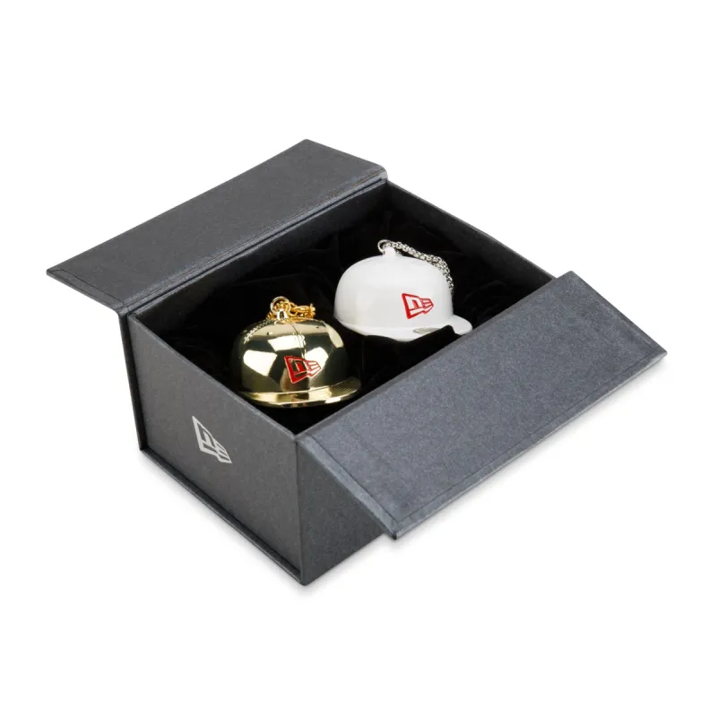 New Era Cap Gold & White 59FIFTY Fitted Holiday Ornament Pack sold by New Era