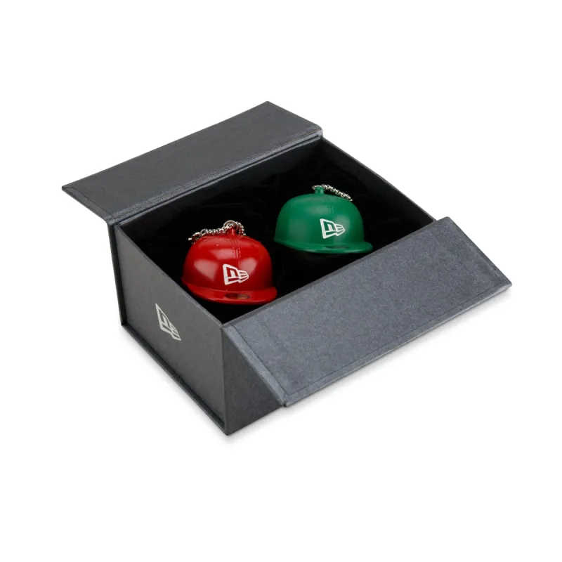 New Era Cap Red & Green 59FIFTY Fitted Holiday Ornament Pack sold by New Era