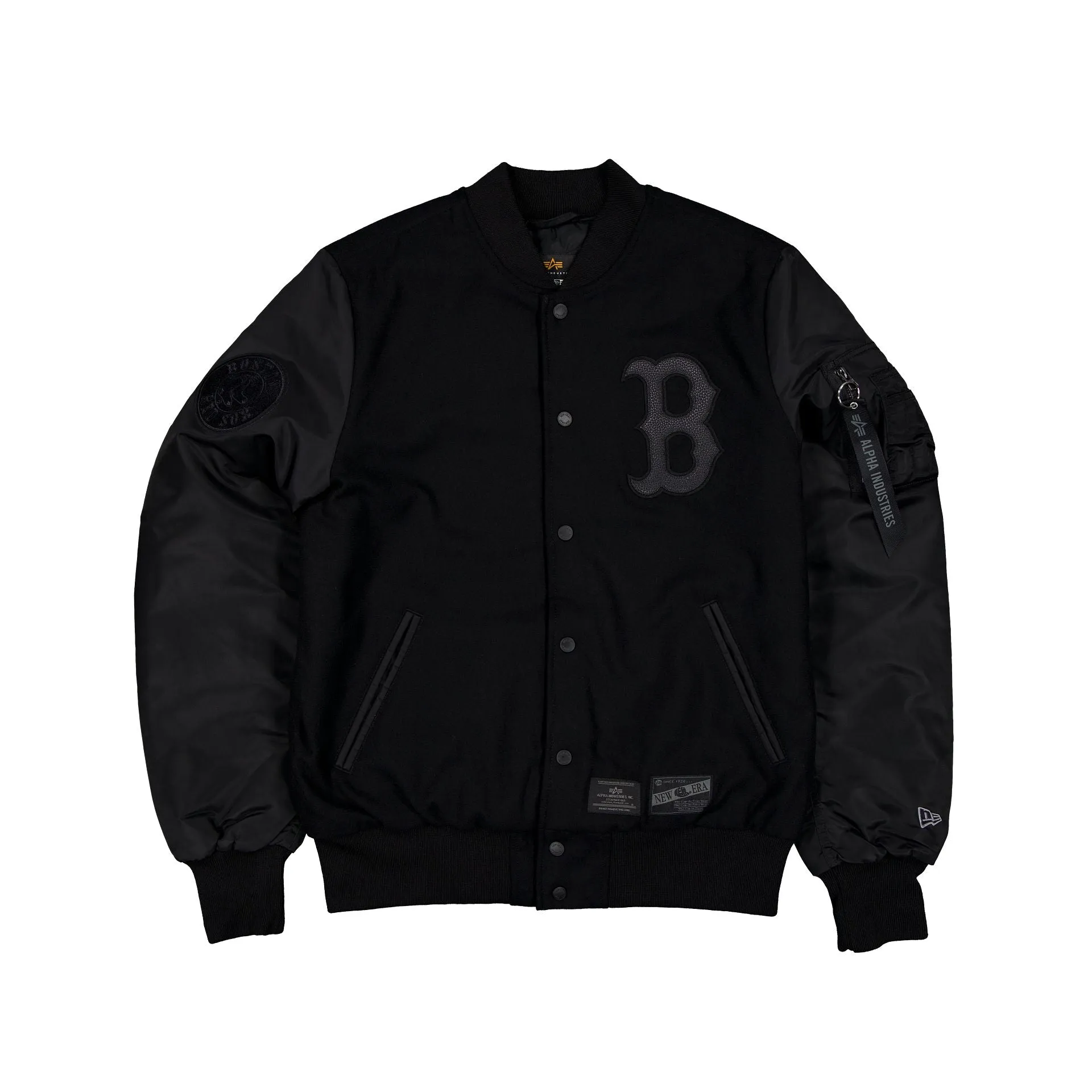 Alpha Industries x Boston Red Sox MA-1 Wool Varsity Jacket Black sold by New Era