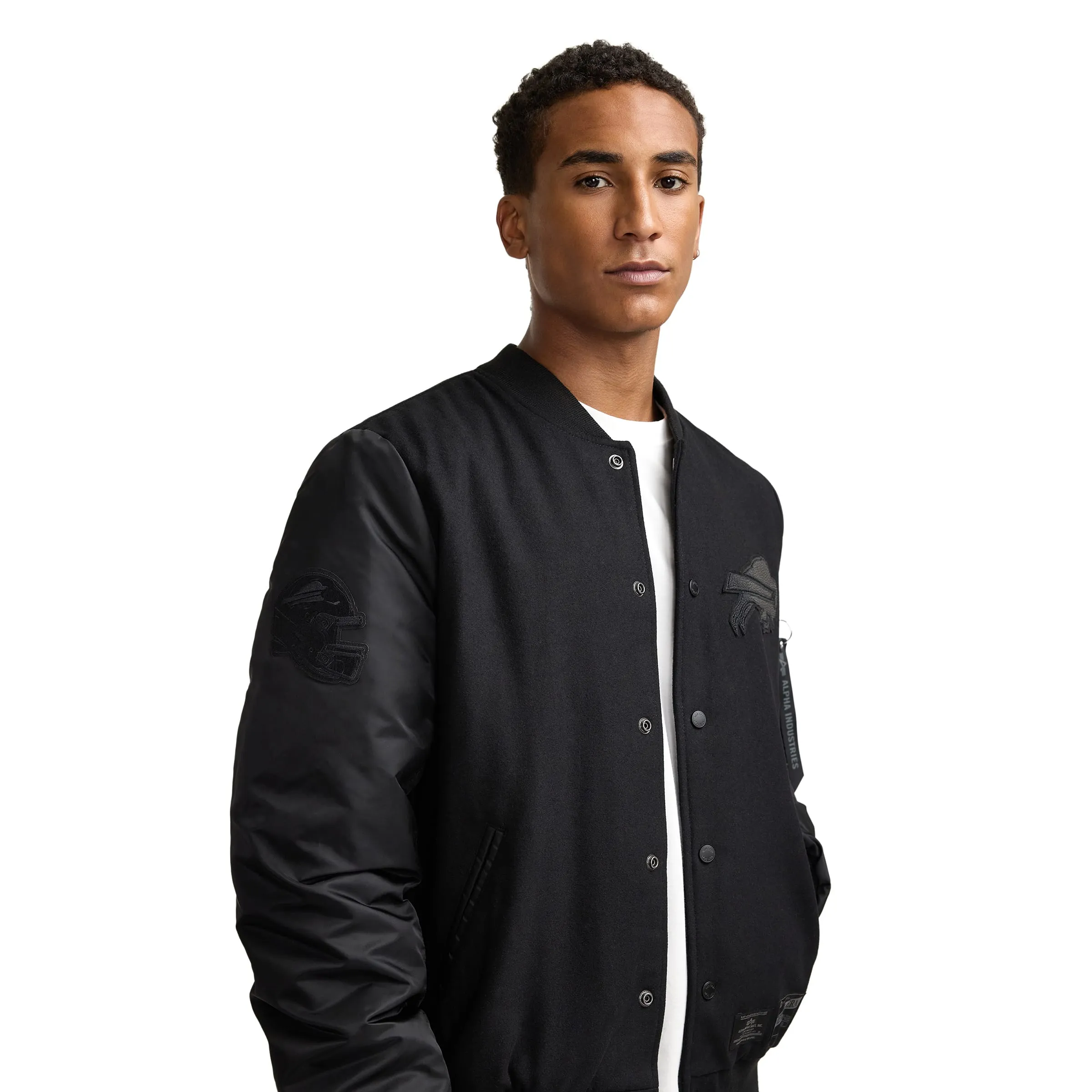 Alpha Industries x Las Vegas Raiders MA-1 Wool Varsity Jacket Black sold by New Era product image thumbnail 2
