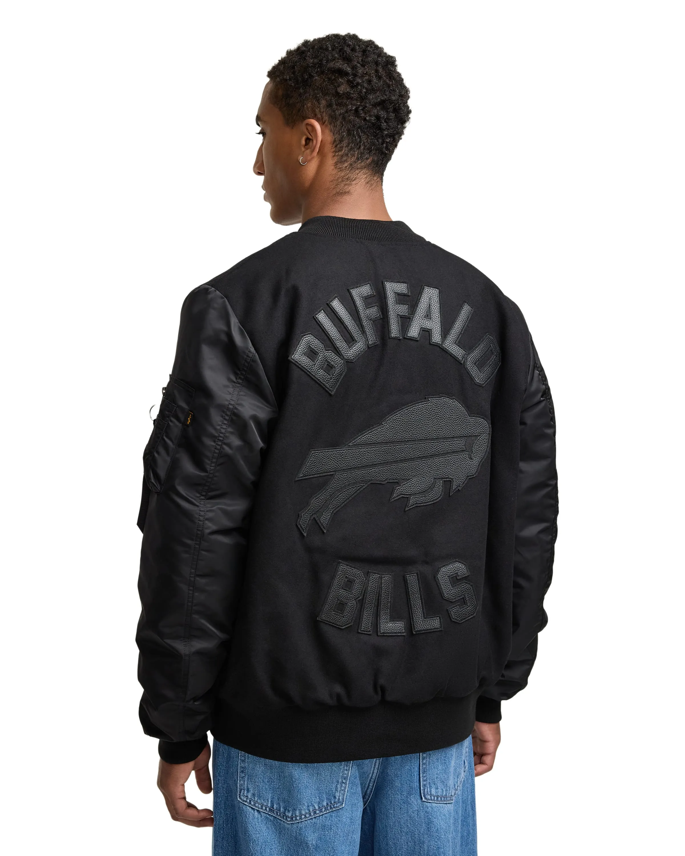 Alpha Industries x Las Vegas Raiders MA-1 Wool Varsity Jacket Black sold by New Era product image thumbnail 5