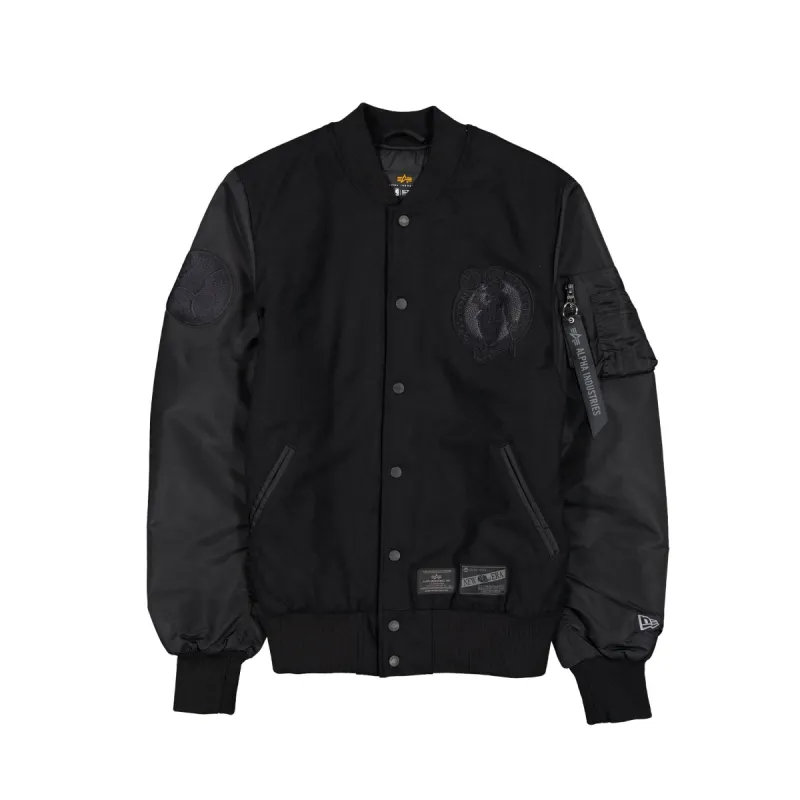 Alpha Industries x Boston Celtics MA-1 Wool Varsity Jacket Black sold by New Era