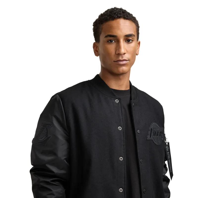 Alpha Industries x Los Angeles Lakers MA-1 Wool Varsity Jacket Black sold by New Era
