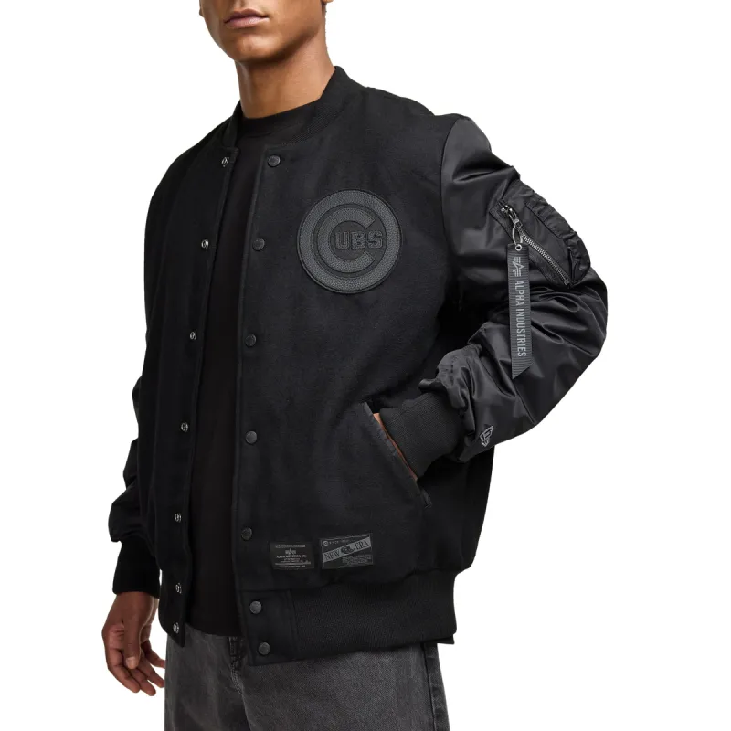 Alpha Industries x Chicago Cubs MA-1 Wool Varsity Jacket Black sold by New Era