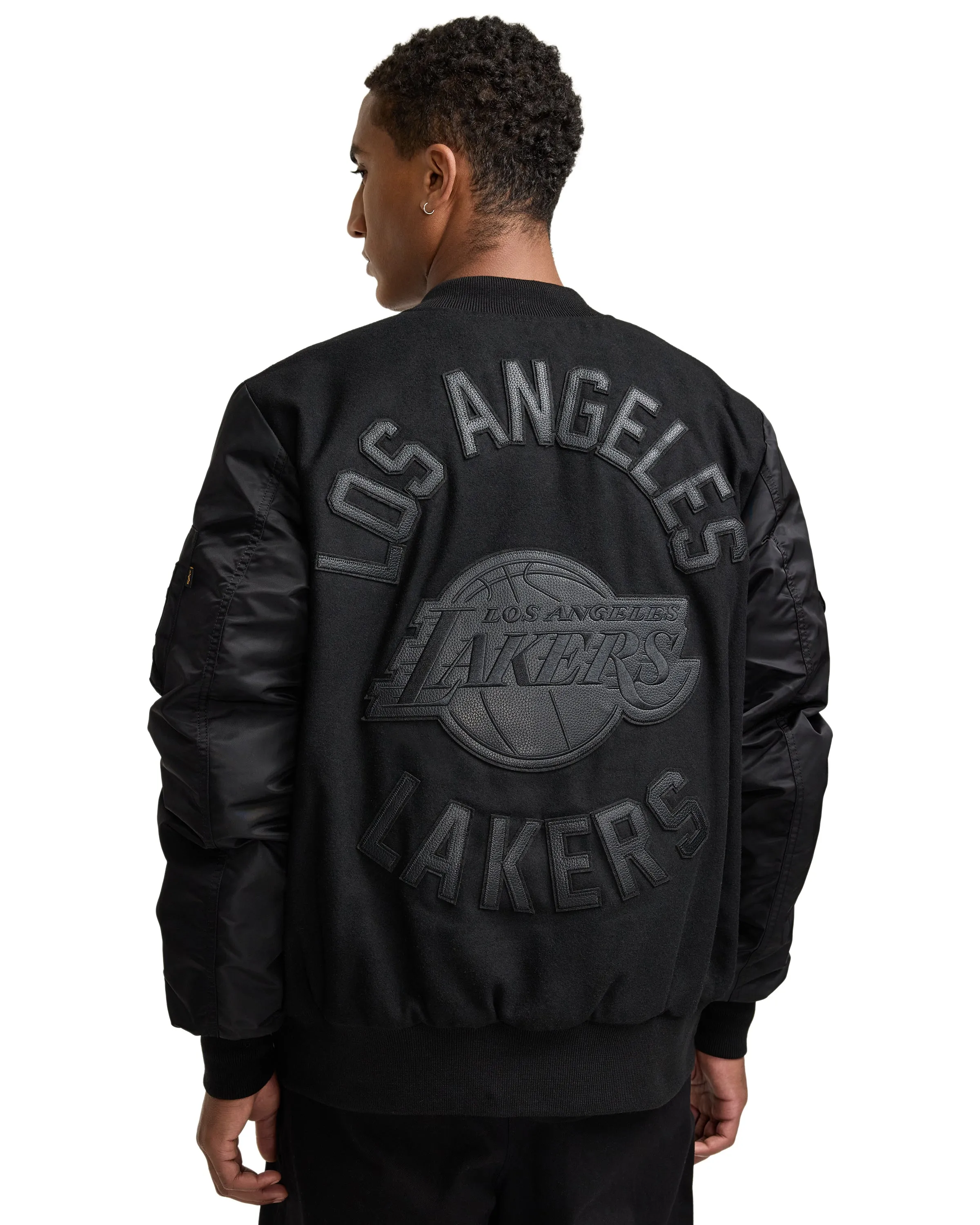 Alpha Industries x New York Knicks MA-1 Wool Varsity Jacket Black sold by New Era product image thumbnail 5