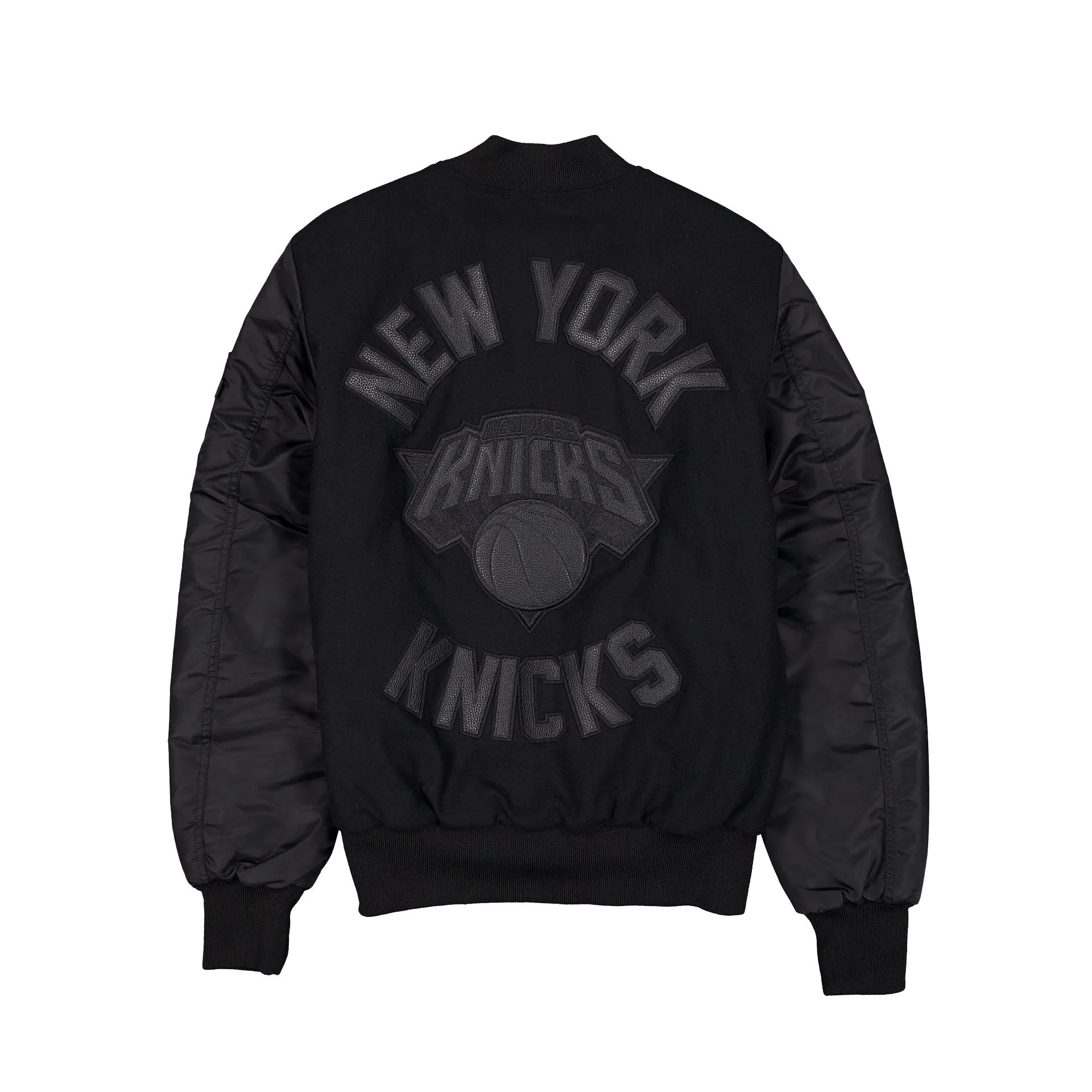 Alpha Industries x New York Knicks MA-1 Wool Varsity Jacket Black sold by New Era product image thumbnail 3