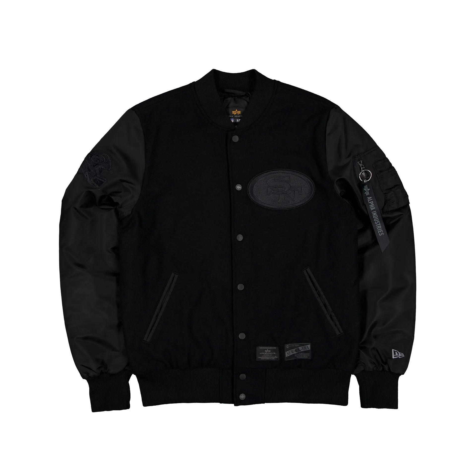 Alpha Industries x San Francisco 49ers MA-1 Wool Varsity Jacket Black sold by New Era