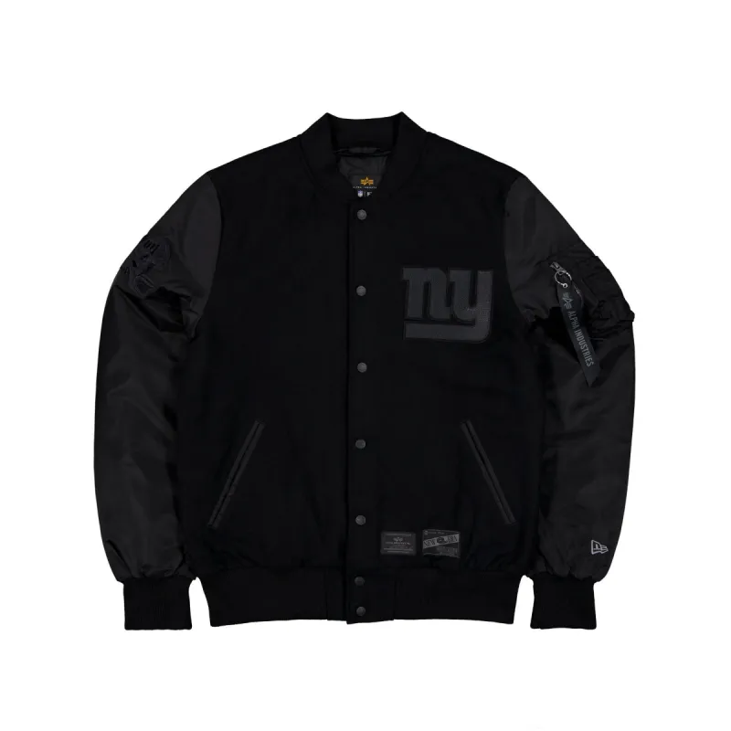 Alpha Industries x New York Giants MA-1 Wool Varsity Jacket Black sold by New Era