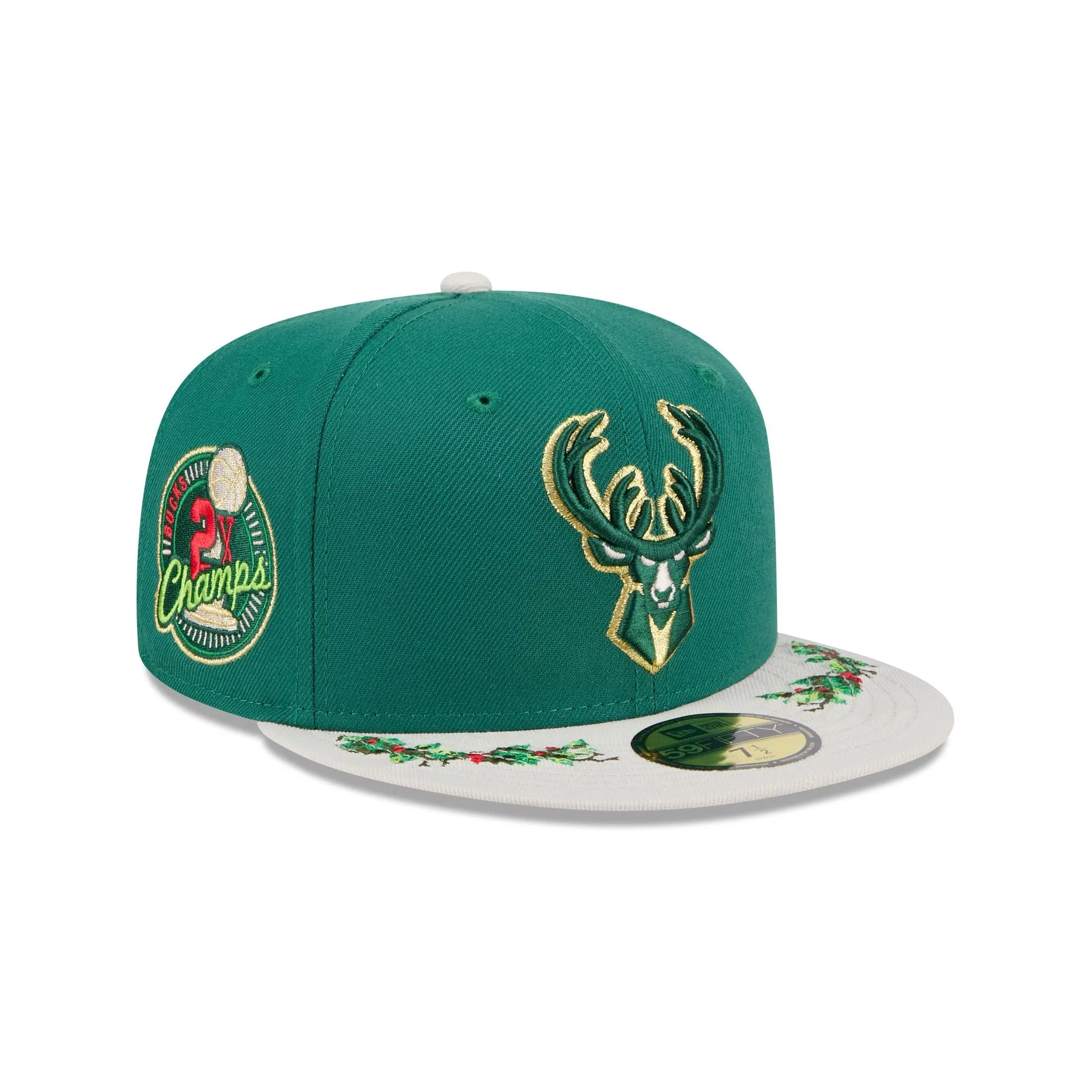 Milwaukee Bucks Novelty Holly 59FIFTY Fitted Hat sold by New Era