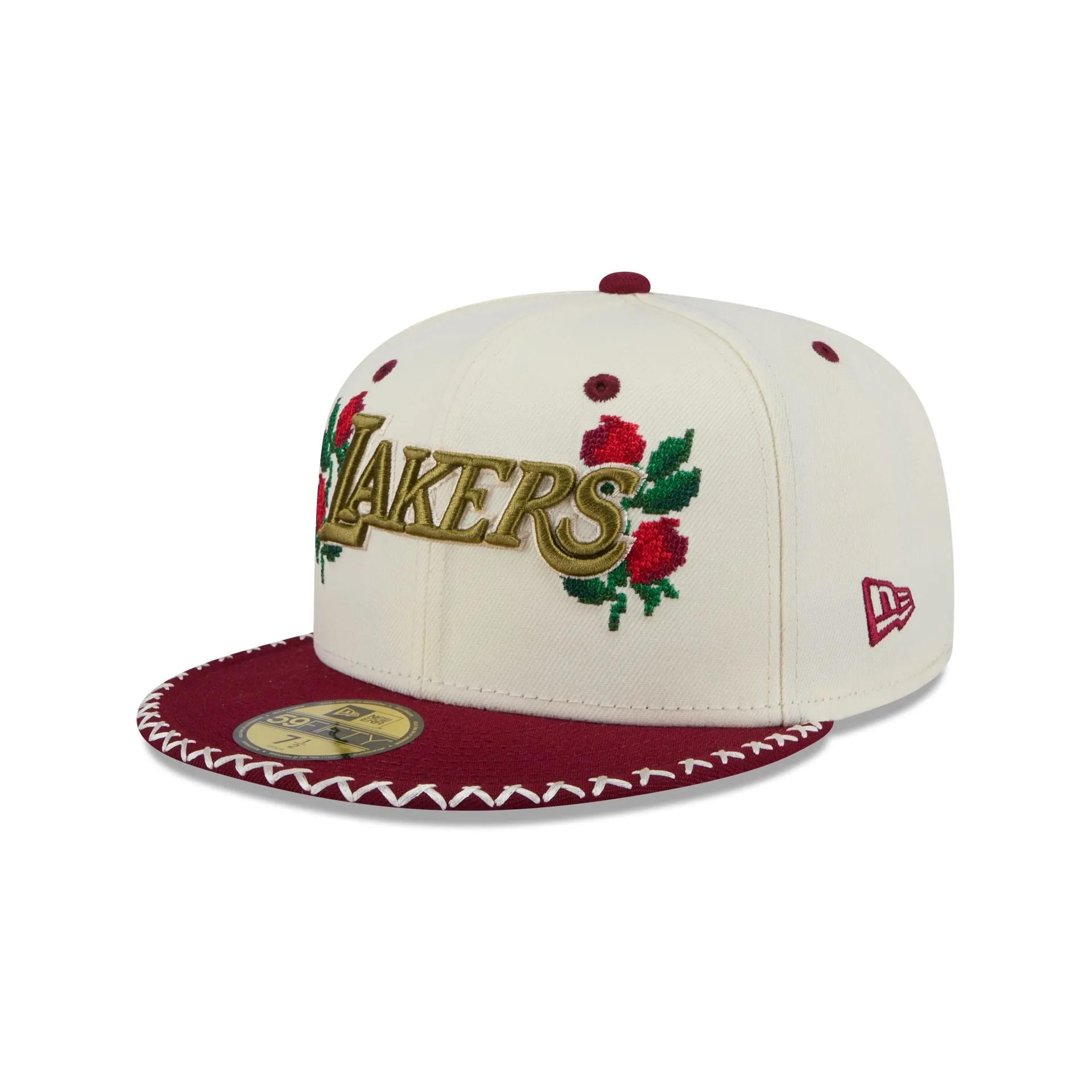 Los Angeles Lakers Novelty Stitch 59FIFTY Fitted Hat sold by New Era
