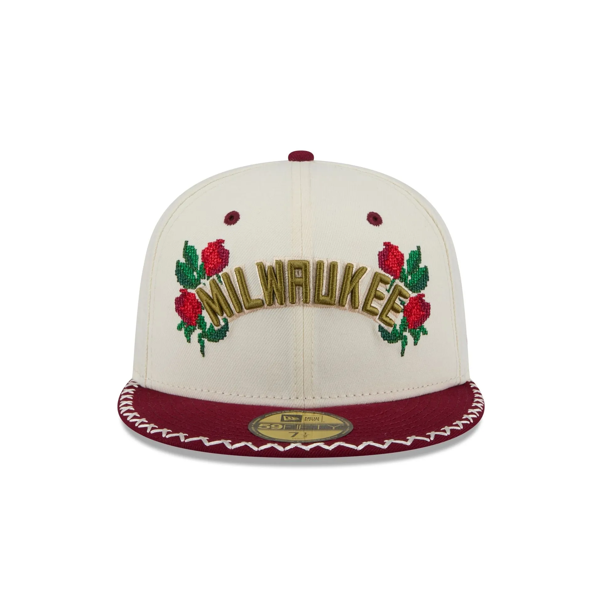 Milwaukee Bucks Novelty Stitch 59FIFTY Fitted Hat sold by New Era product image thumbnail 2