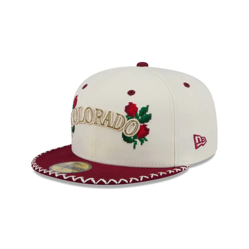 Colorado Rockies Novelty Stitch 59FIFTY Fitted Hat sold by New Era