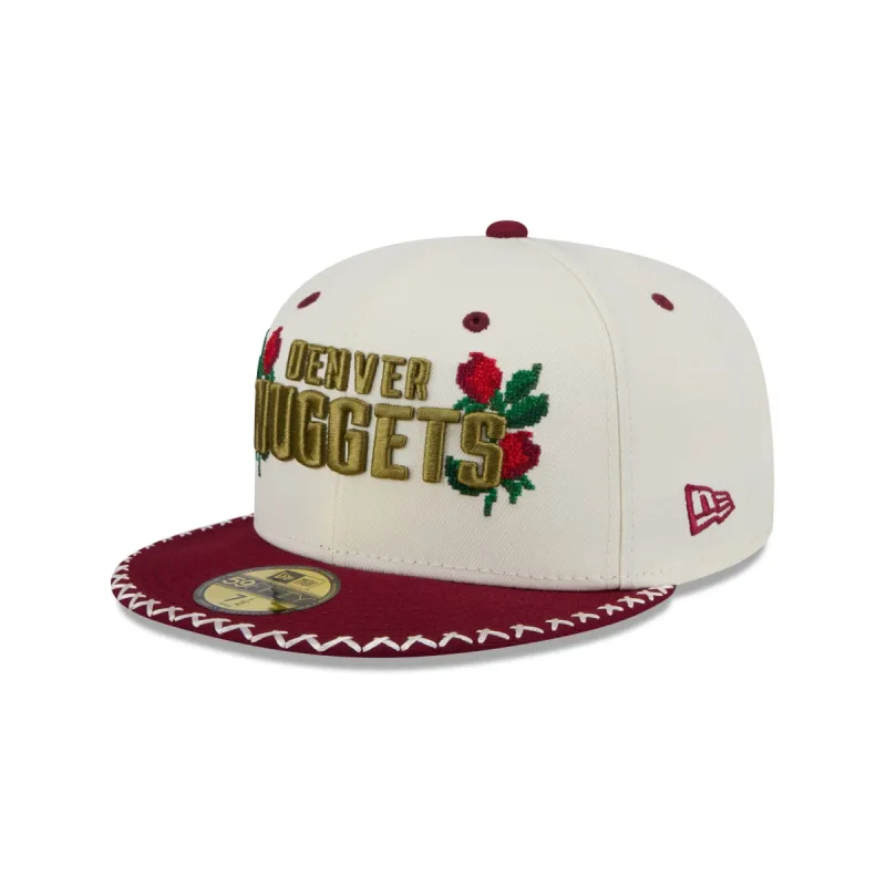 Denver Nuggets Novelty Stitch 59FIFTY Fitted Hat sold by New Era