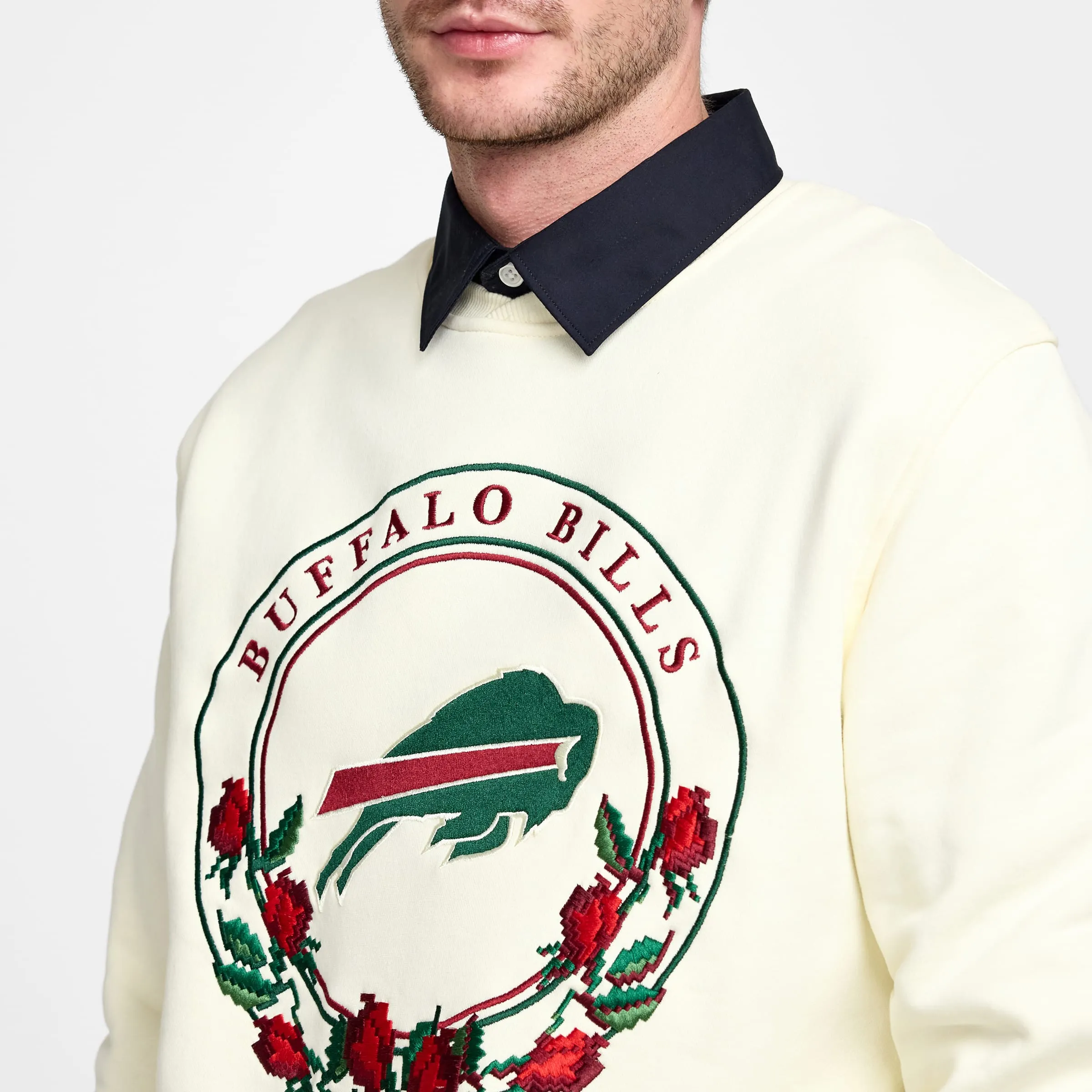 Buffalo Bills Novelty Stitch Crewneck sold by New Era
