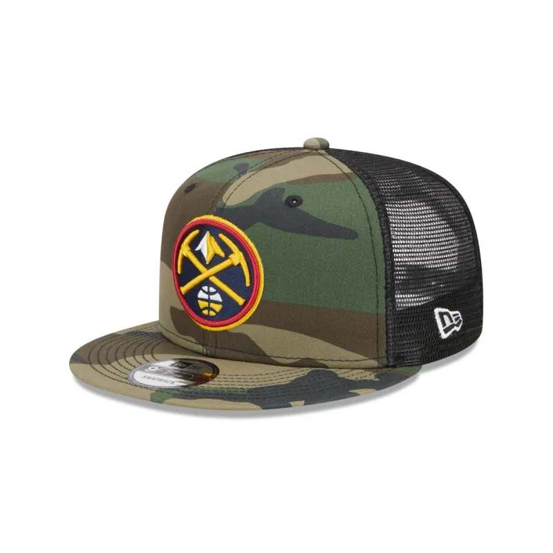 Denver Nuggets Camo 9FIFTY Trucker Snapback Hat sold by New Era