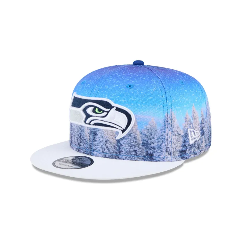 Seattle Seahawks Winter Photoreal 9FIFTY Snapback Hat sold by New Era