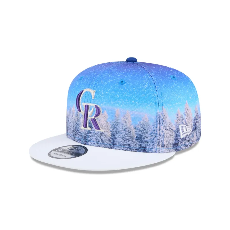 Colorado Rockies Winter Photoreal 9FIFTY Snapback Hat made by New Era