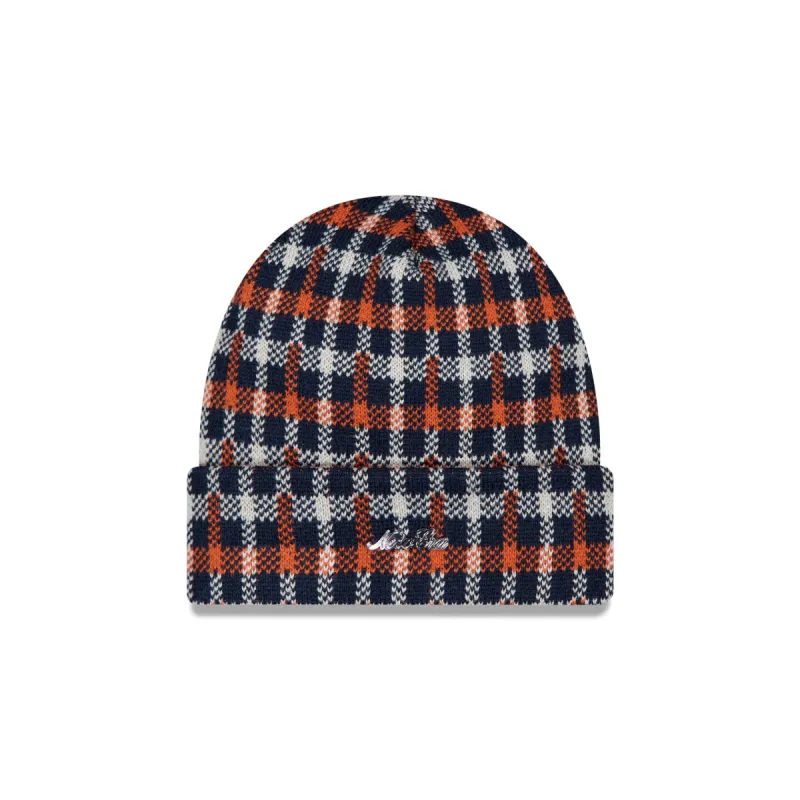 New Era Cap Block Check Black Cuff Knit Hat sold by New Era