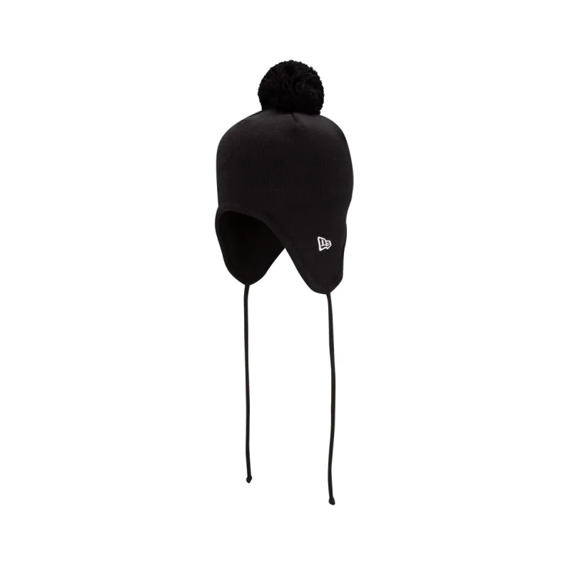 New Era Cap Black Pom Knit Ear Flap Hat sold by New Era
