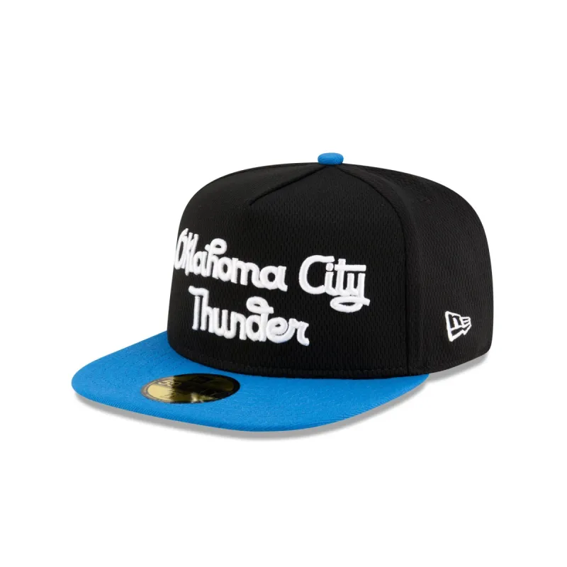 Oklahoma City Thunder Dashmark Mesh 59FIFTY A-Frame Fitted Hat sold by New Era