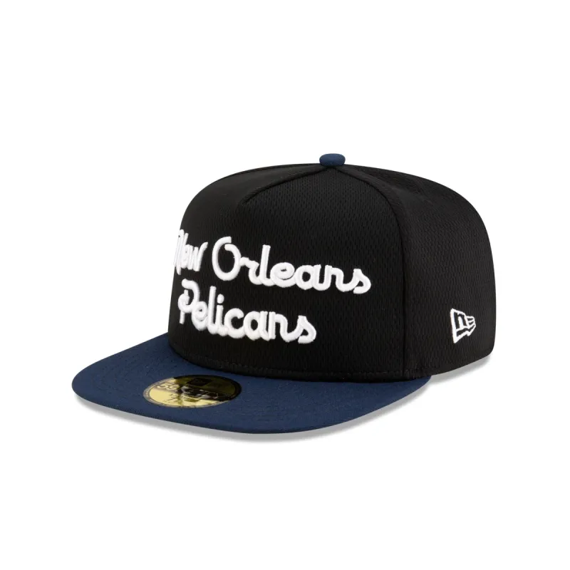 New Orleans Pelicans Dashmark Mesh 59FIFTY A-Frame Fitted Hat sold by New Era
