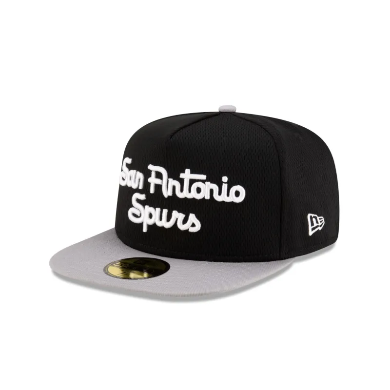 San Antonio Spurs Dashmark Mesh 59FIFTY A-Frame Fitted Hat sold by New Era