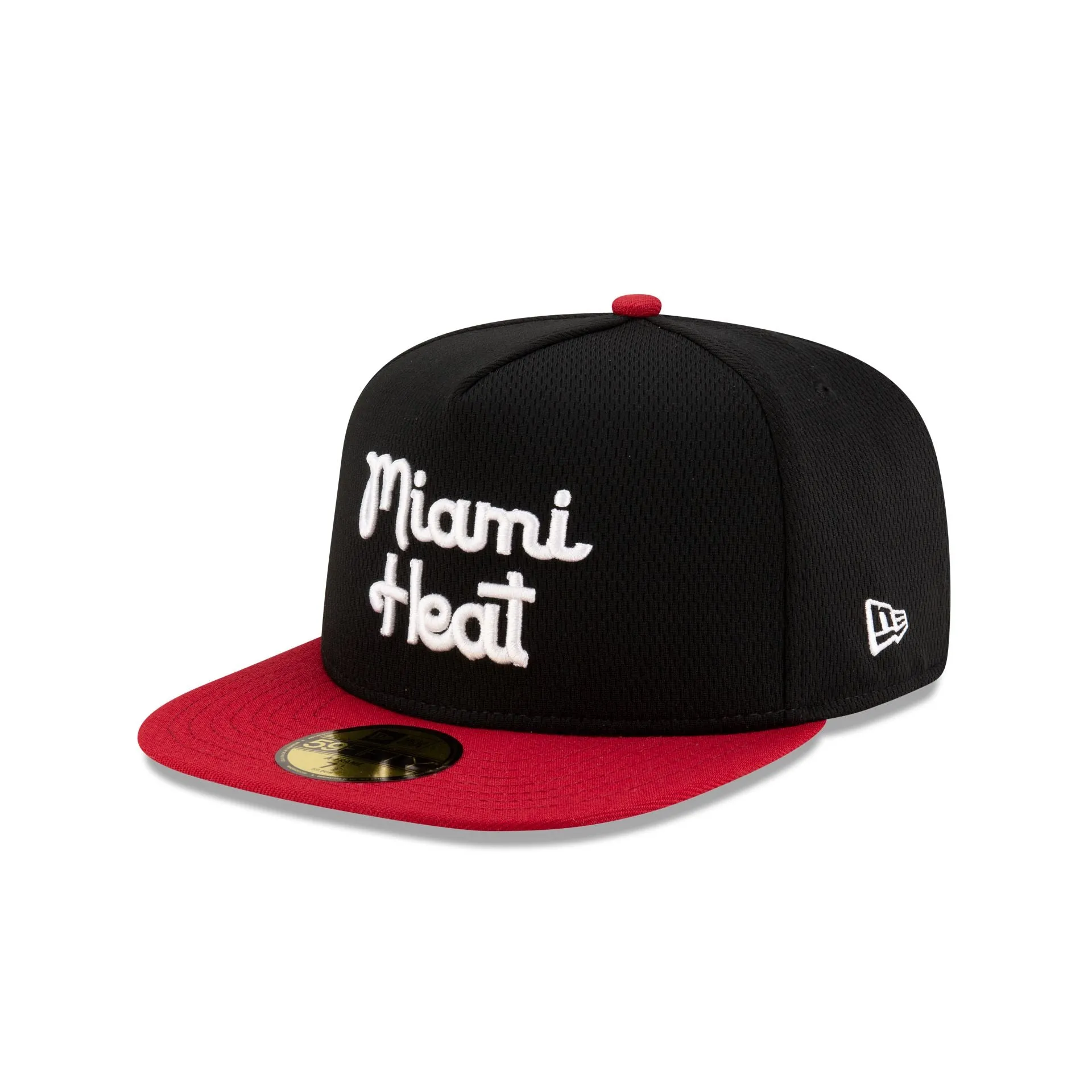 Miami Heat Dashmark Mesh 59FIFTY A-Frame Fitted Hat sold by New Era