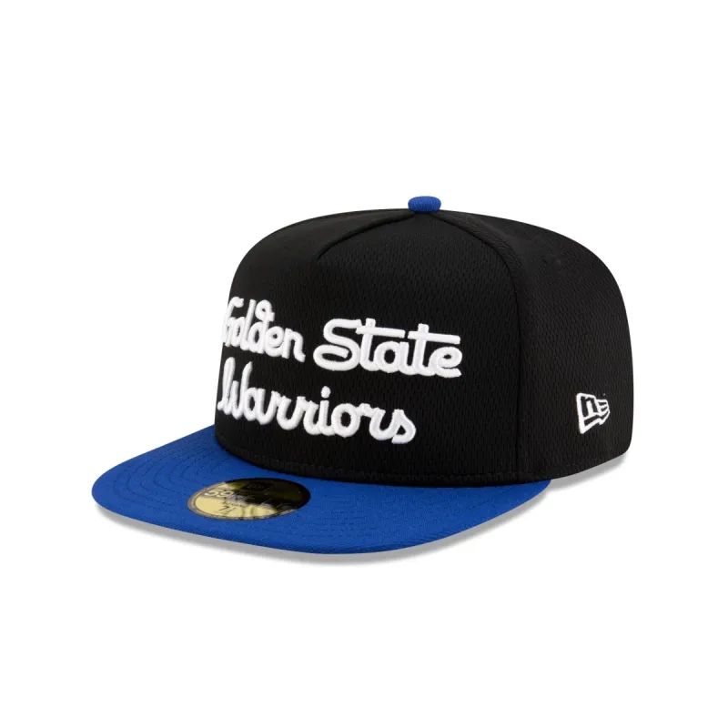 Golden State Warriors Dashmark Mesh 59FIFTY A-Frame Fitted Hat sold by New Era