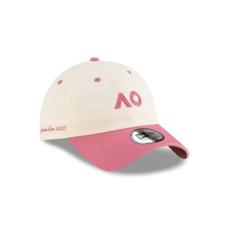 2025 Australian Open Cream Cassis Casual Classic Adjustable Hat sold by New Era