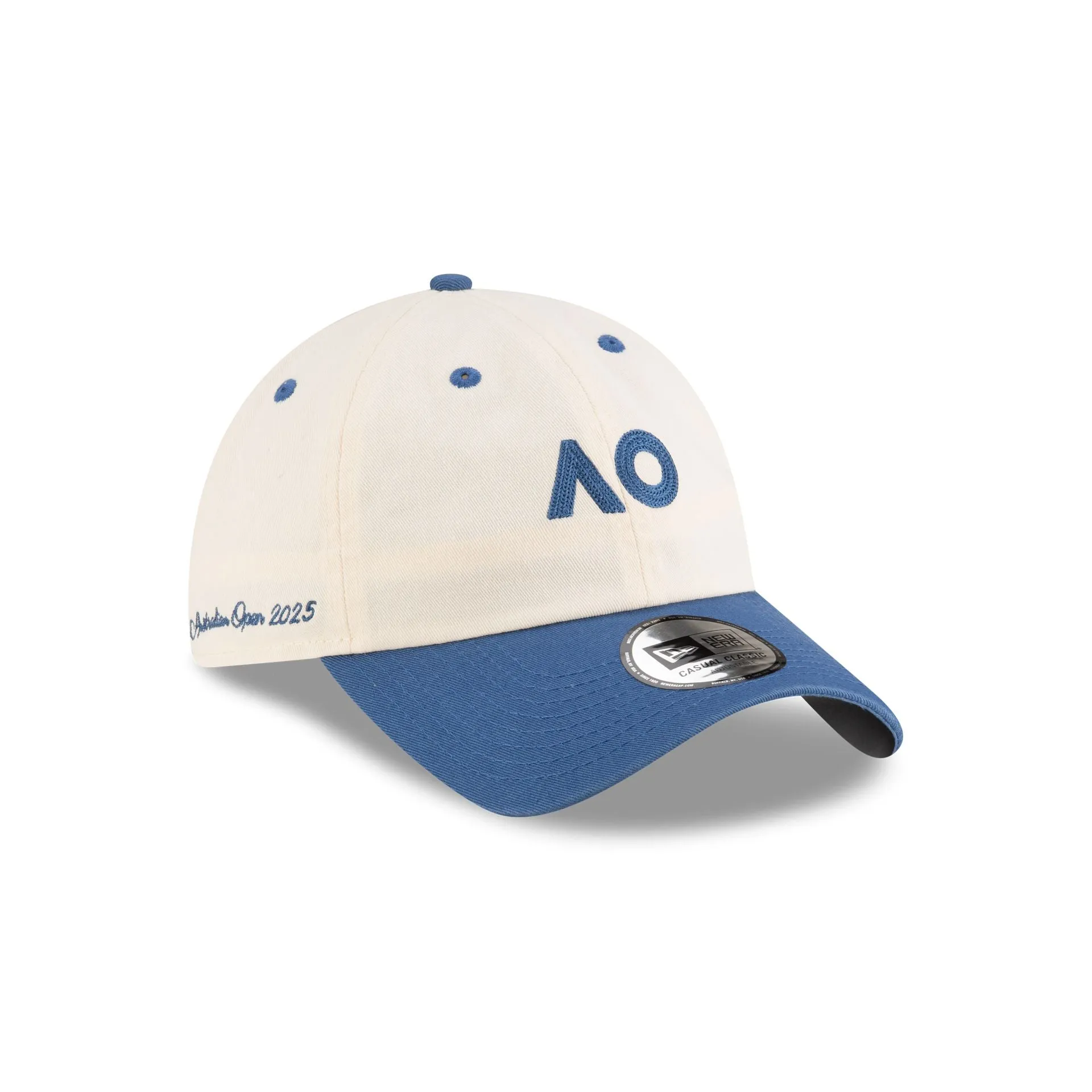 2025 Australian Open Cream Indigo Casual Classic Adjustable Hat sold by New Era