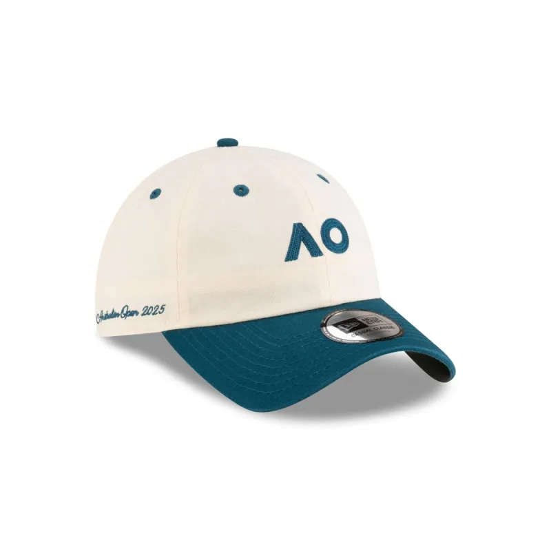 2025 Australian Open Cream Cadet Blue Casual Classic Adjustable Hat sold by New Era