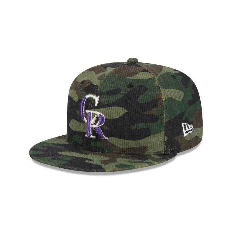 Colorado Rockies Camo Cord 59FIFTY Fitted Hat sold by New Era
