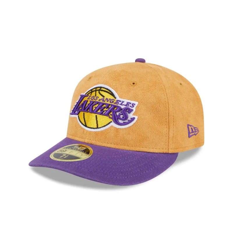 Los Angeles Lakers Tan Texture Low Profile 59FIFTY Fitted Hat sold by New Era