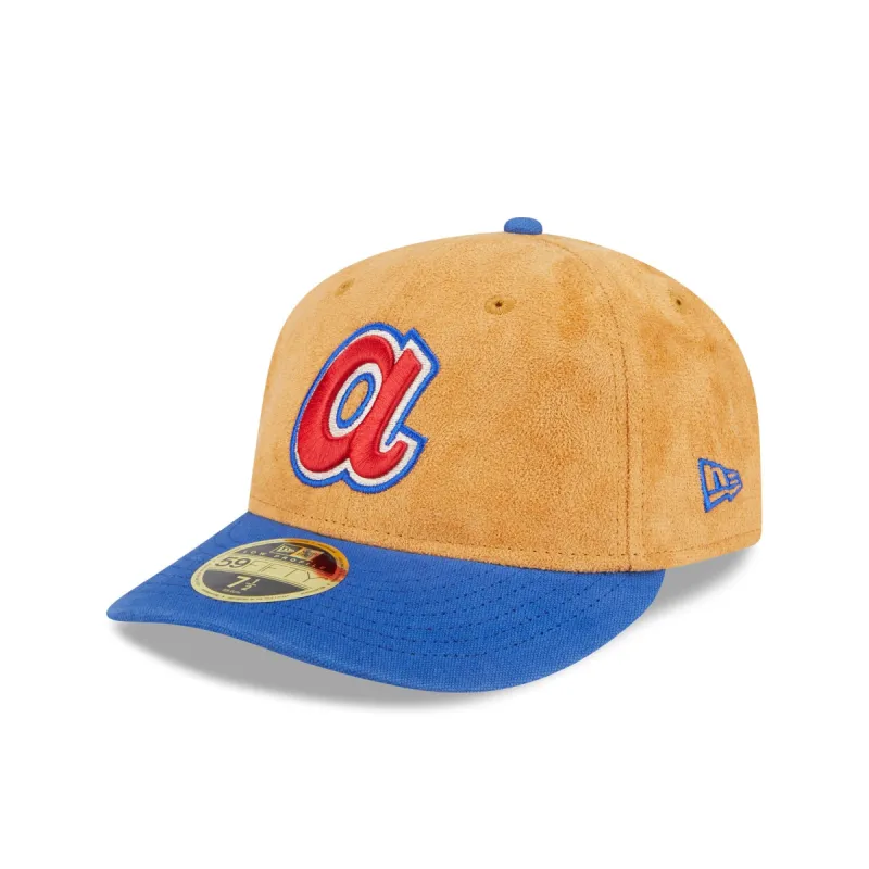 Atlanta Braves Tan Texture Low Profile 59FIFTY Fitted Hat sold by New Era