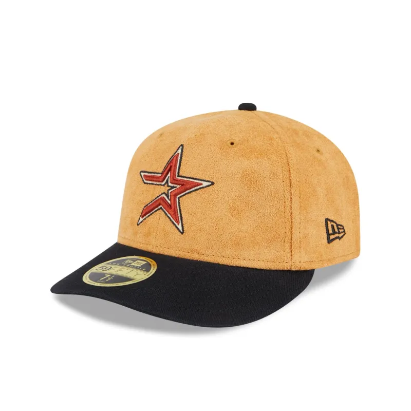 Houston Astros Tan Texture Low Profile 59FIFTY Fitted Hat sold by New Era